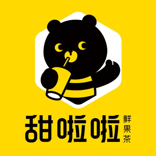甜啦啦鮮果茶品牌logo