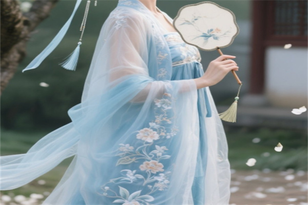 華裳九天素錦青衫漢服